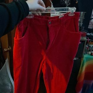 red corduroys